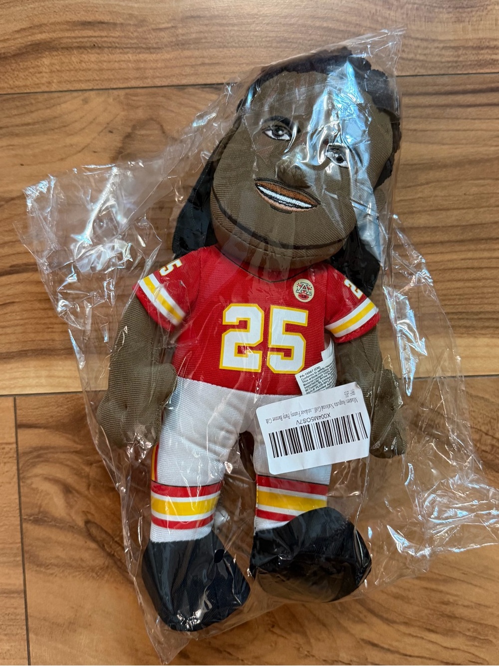 Kansas City Chiefs Red, White and Yellow Jamaal Charles Football Plush Doll